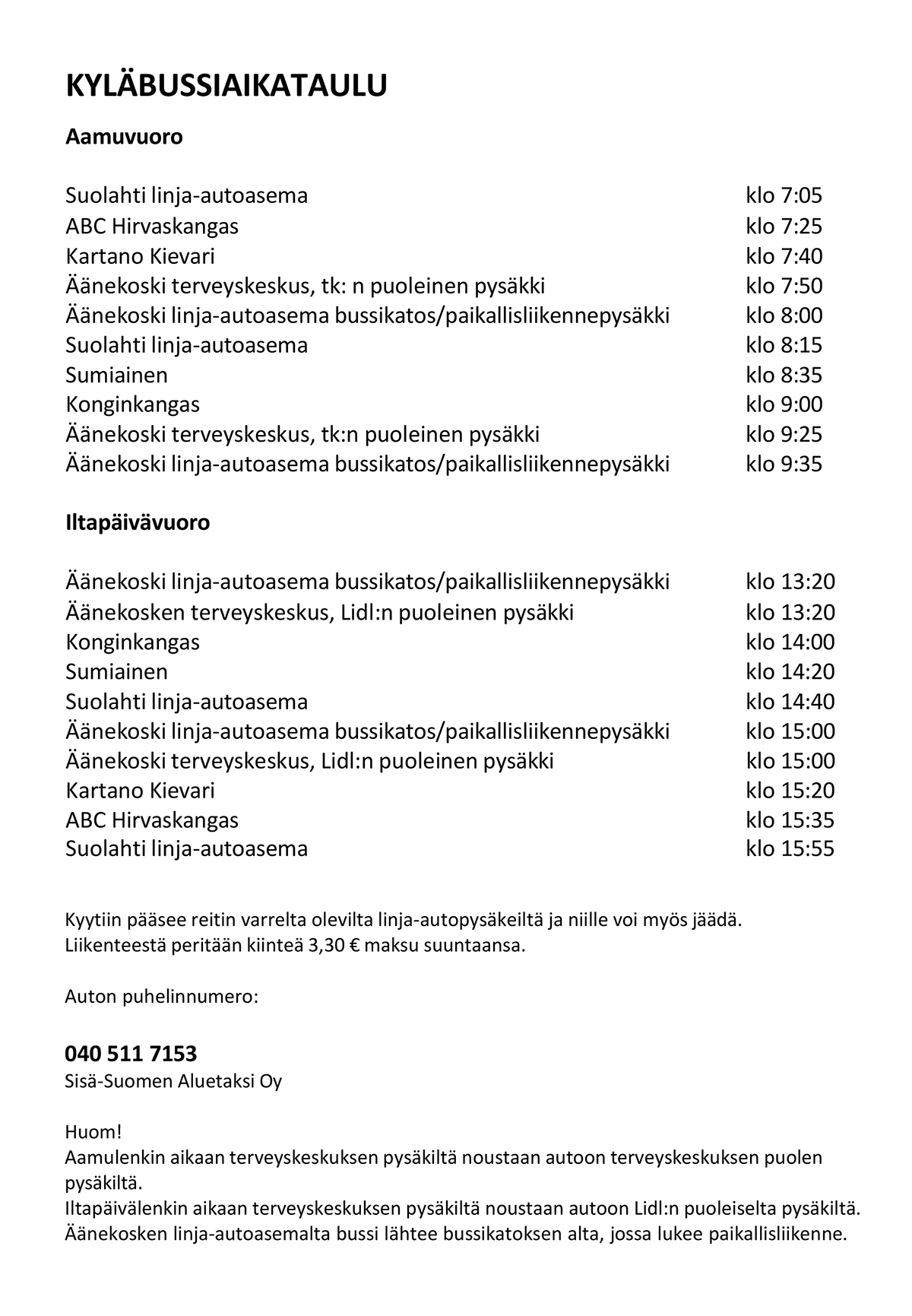 Aikataulu kuvana.