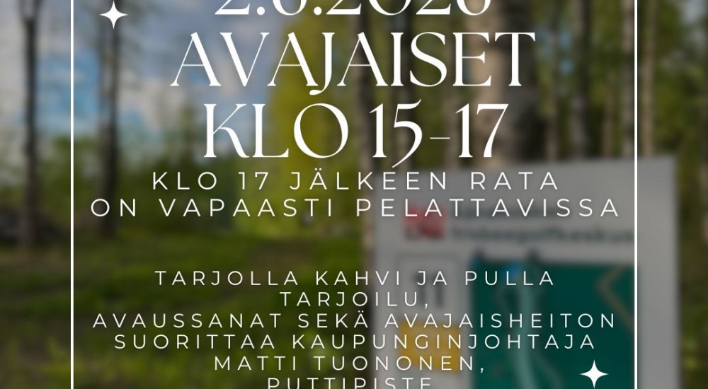 Opening of the Äänekoski Disc Golf Center
