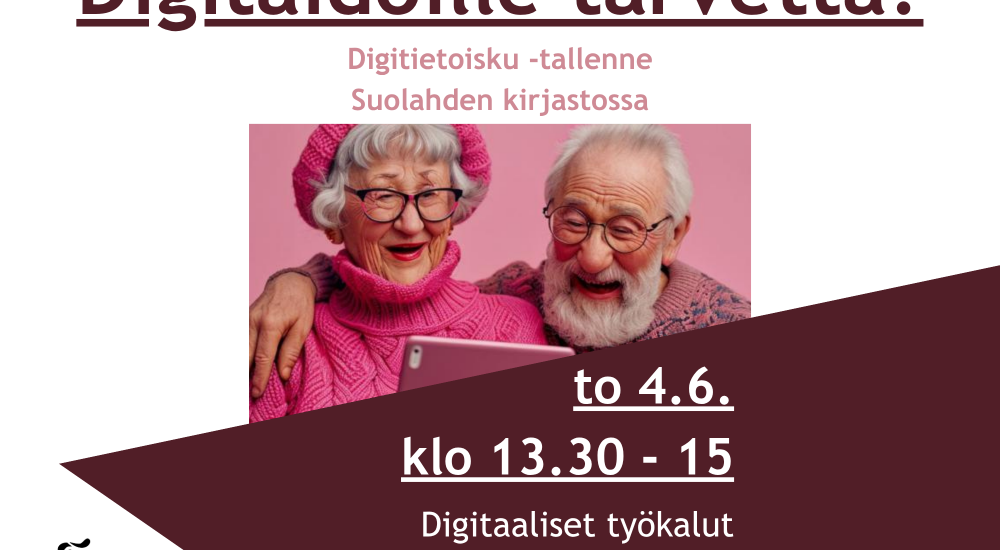 Digitietoisku -tallenne Suolahden kirjastossa