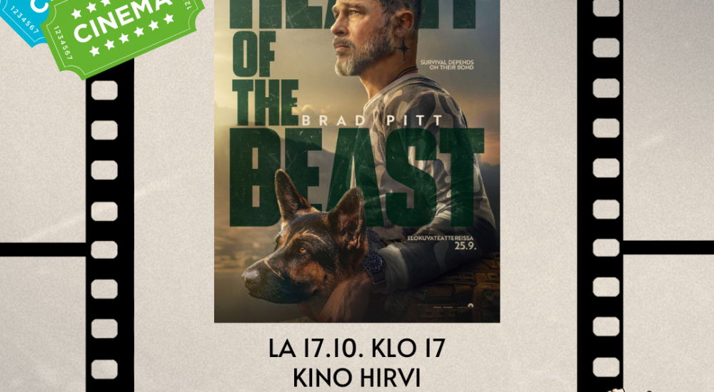Nuorille ilmainen elokuvanäytös: Heart of the beast Kino Hirvessä lauantaina 17.10. klo 17