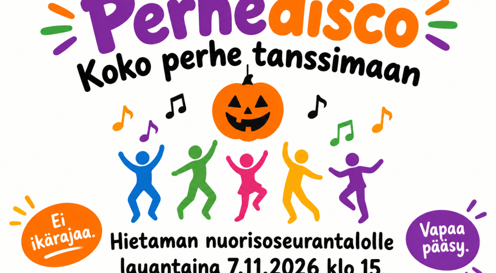 Koko perheen disco Hietamalla 