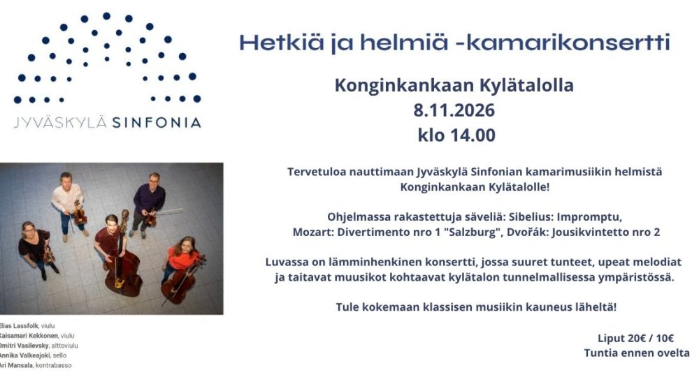 Hetkiä ja Helmiä -kamarikonsertti