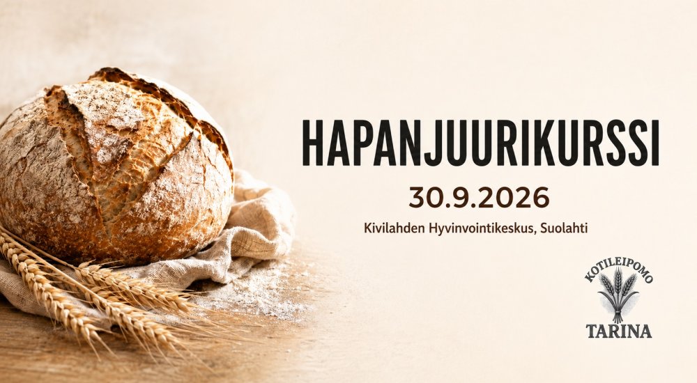 Hapanjuurileivonta -kurssi Kivilahdessa 30.9.2026