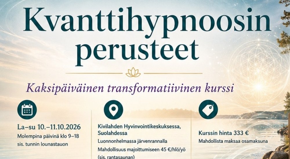 Kvanttihypnoosin perusteet -kurssi 10.–11.10.