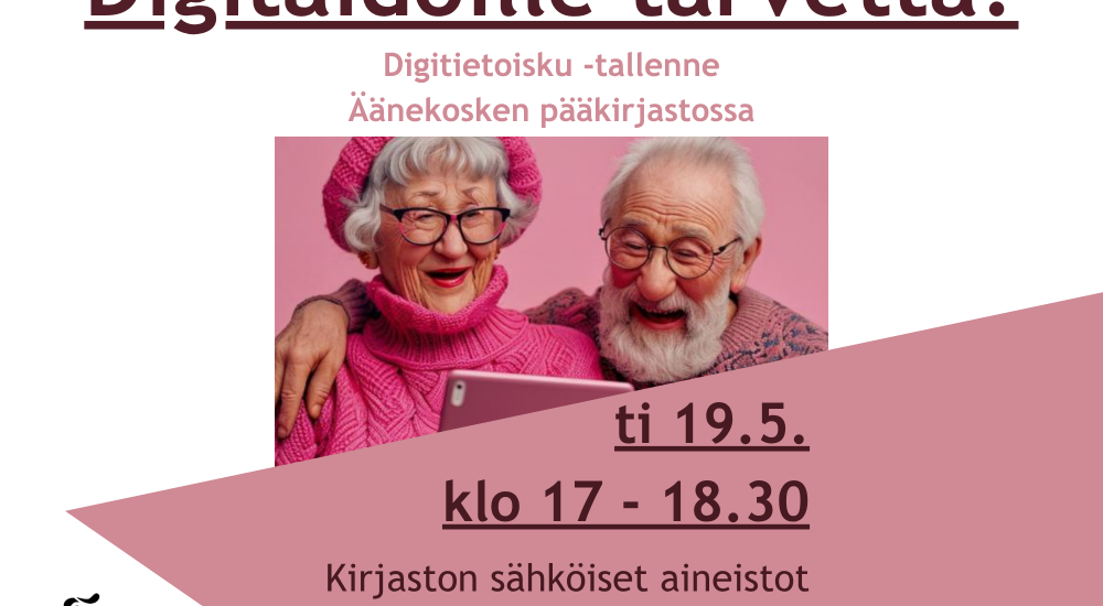 Digitietoisku -tallenne Äänekosken pääkirjastossa