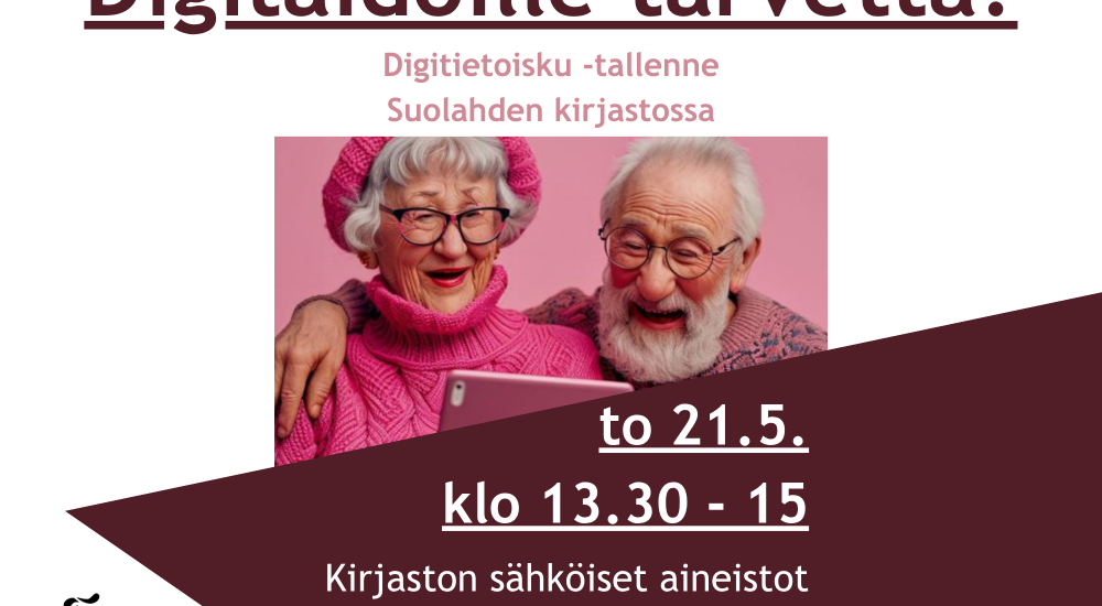 Digitietoisku -tallenne Suolahden kirjastossa