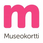 Museokortin logo, vaaleanpunainen pikku-m