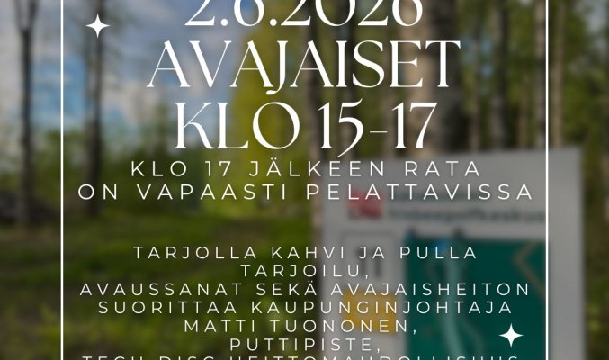 Opening of the Äänekoski Disc Golf Center