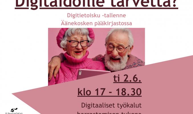 Digitietoisku -tallenne Äänekosken pääkirjastossa