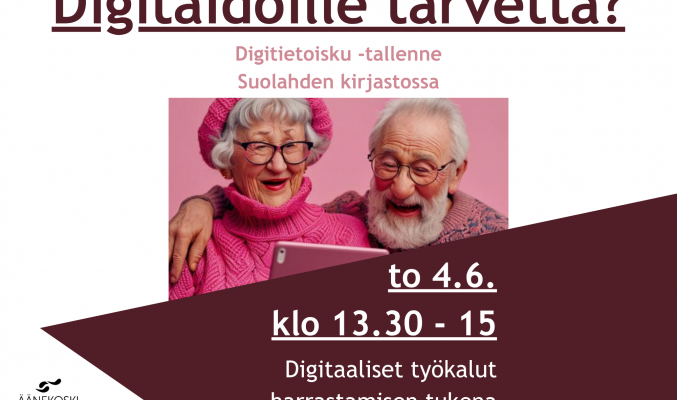 Digitietoisku -tallenne Suolahden kirjastossa