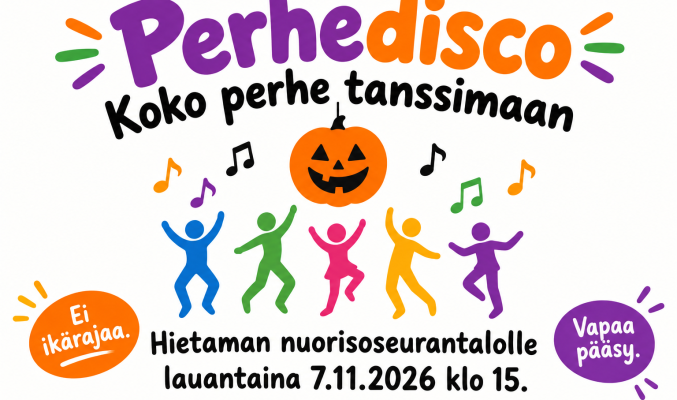 Koko perheen disco Hietamalla 