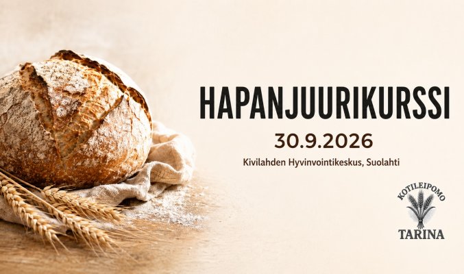 Sourdough Baking Course in Kivilahti 30 Sep 2026