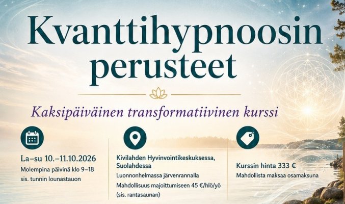 Kvanttihypnoosin perusteet -kurssi 10.–11.10.