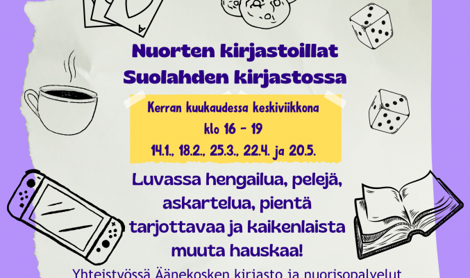 Youth library evening at Suolahden kirjasto in May