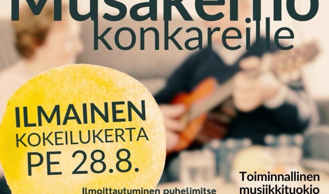 Musakerho konkareille - FREE TRIAL SESSION Fri 28 Aug -