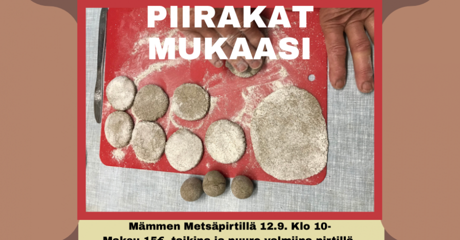 Leivo piirakat mukaasi