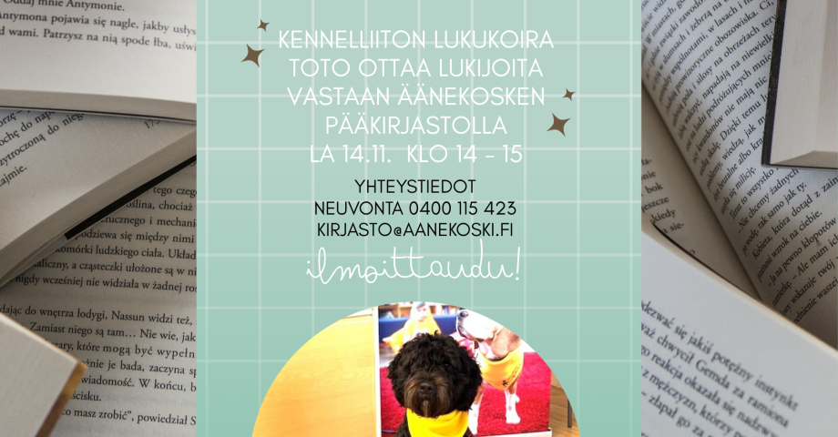 Reading Dog Toto at Äänekosken pääkirjasto