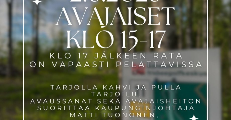 ÄÄNEKOSKEN FRISBEEGOLFKESKUKSEN AVAJAISET