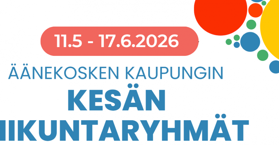 City of Äänekoski summer exercise groups 2026