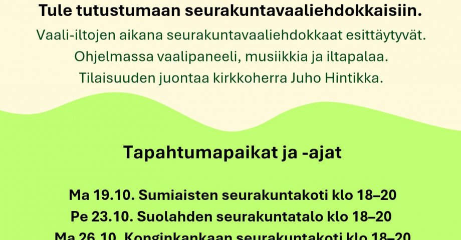 Seurakuntavaali-kiertue 2026