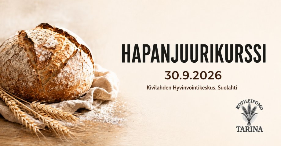 Hapanjuurileivonta -kurssi Kivilahdessa 30.9.2026