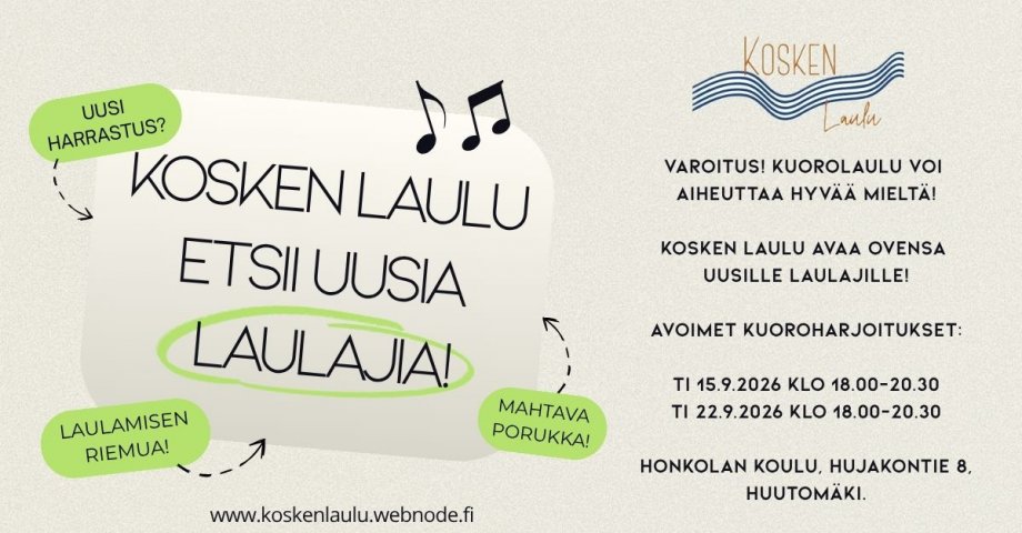 Kosken Laulu open rehearsals