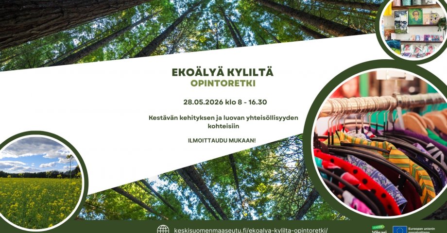 Ekoälyä kyliltä opintoretki – Kestävän kehityksen ja luovan yhteisöllisyyden kohteisiin