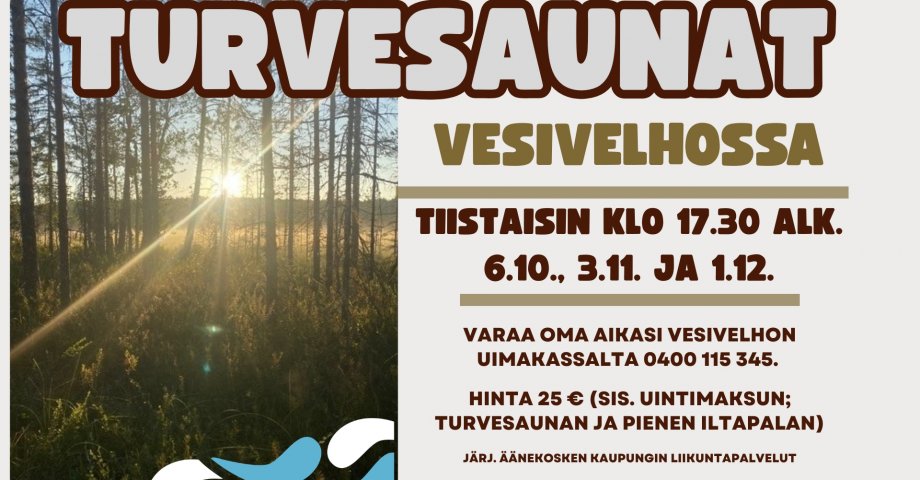 Turvesaunaillat VesiVelhossa
