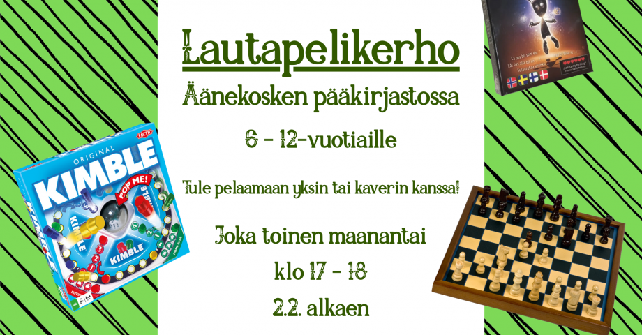 Board Game Club at Äänekoski Main Library