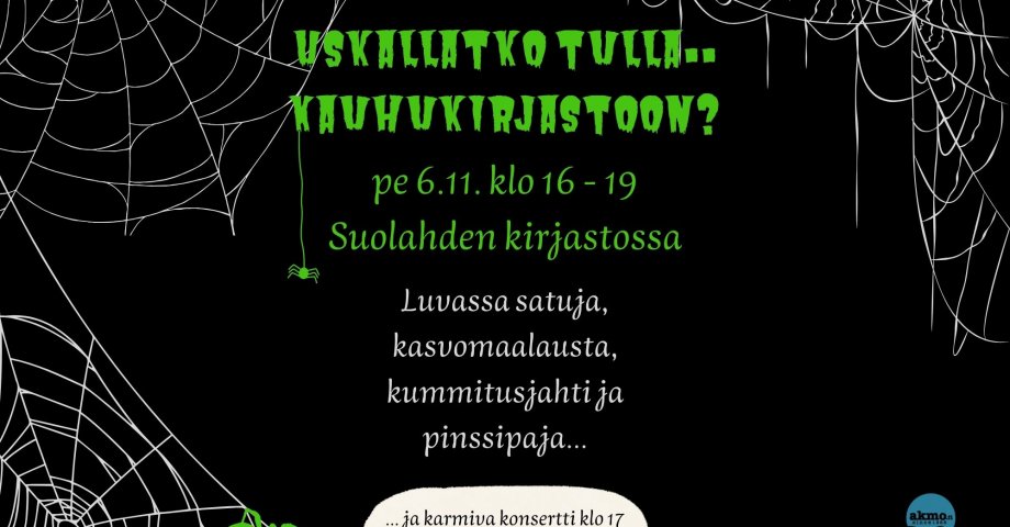 Kauhukirjasto Suolahden kirjastossa