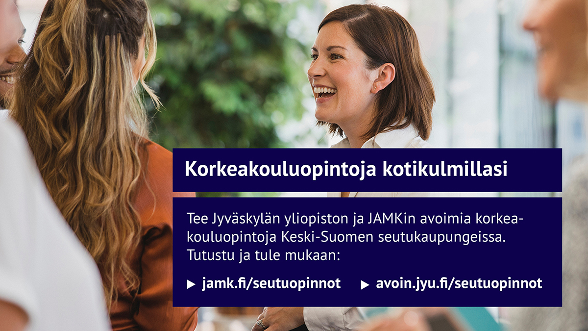 Mainos "Korkeakouluopintoja kotikulmillasi".