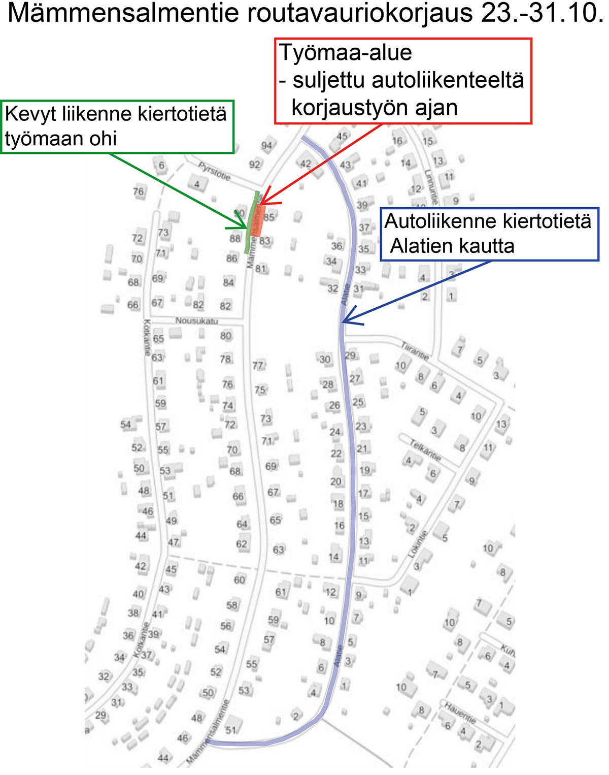 Kartta kiertotiestä