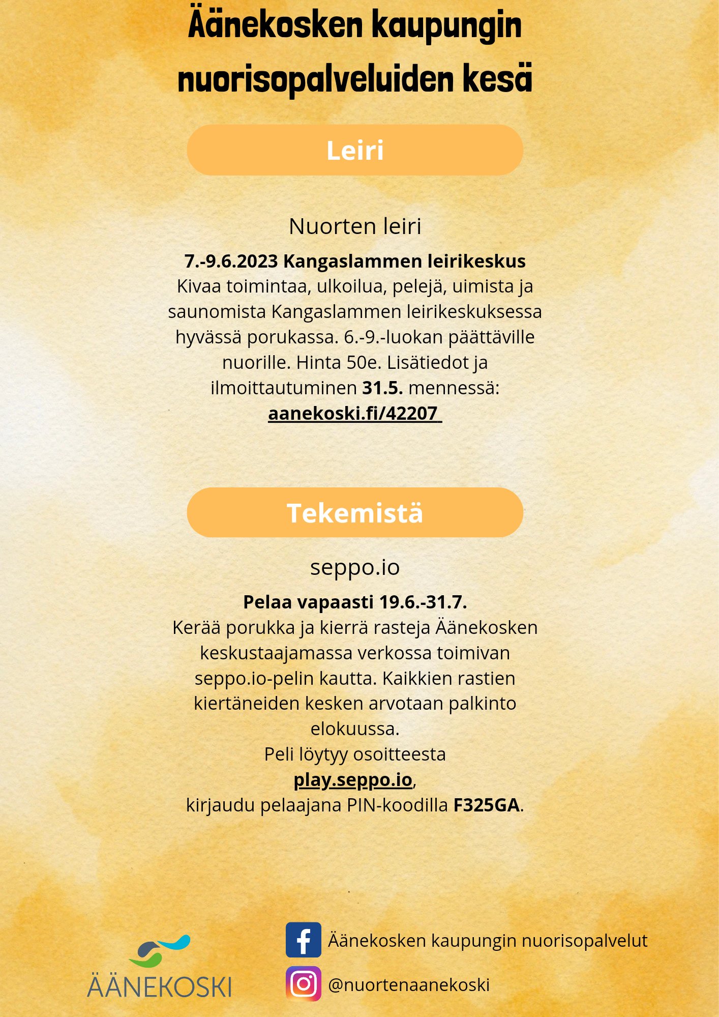 leiri ja pelimainos