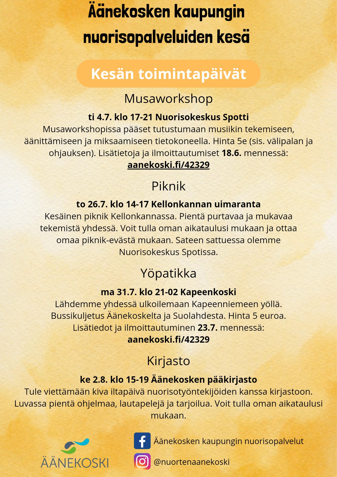 toimintapäivien mainos